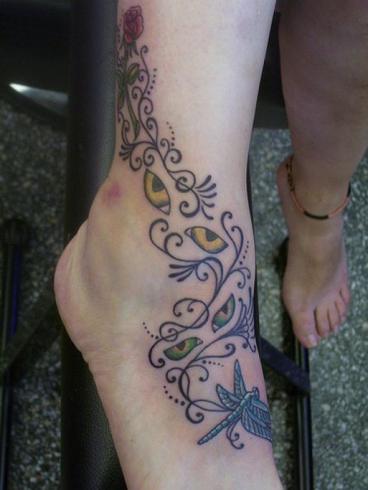 foot tattoo ideas. Ankle and foot tattoo Designs