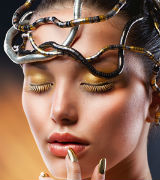 Gold Metallic Eye Design